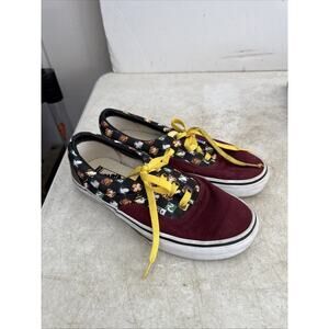 Harry Potter Burgundy Vans Lace Up Sneakers Women SZ 4
